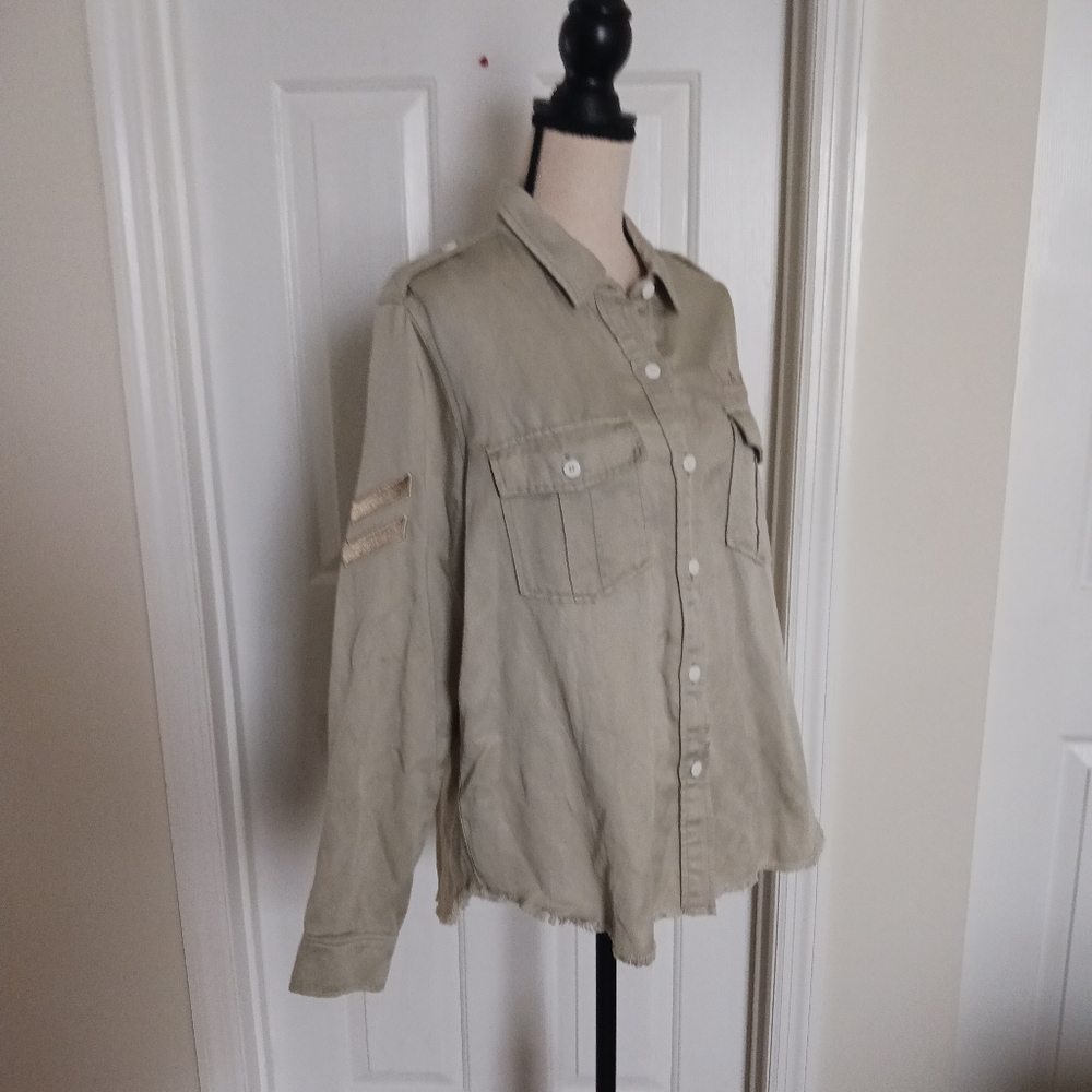 Rails Revolve Conrad Military Jacket in Pistachio Arrow Patch - Picture 5 of 16
